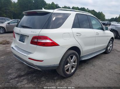 Lot #2992835238 2012 MERCEDES-BENZ ML 350 4MATIC