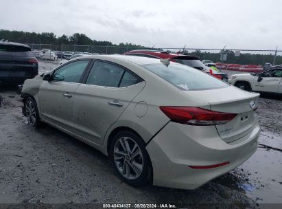 Lot #3007845270 2017 HYUNDAI ELANTRA LIMITED