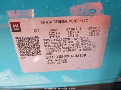 Lot #2992814679 2020 CHEVROLET BOLT EV FWD LT