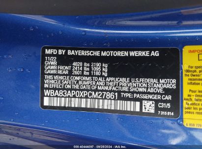 Lot #2992826979 2023 BMW M440I