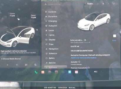 Lot #2992827145 2021 TESLA MODEL 3 STANDARD RANGE PLUS REAR-WHEEL DRIVE