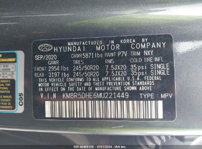 Lot #2997777165 2021 HYUNDAI PALISADE LIMITED