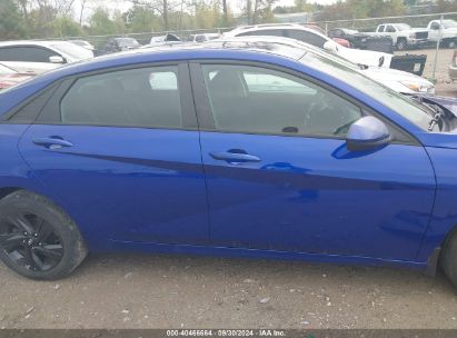 Lot #2997777158 2022 HYUNDAI ELANTRA HYBRID BLUE