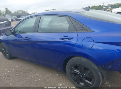 Lot #2997777158 2022 HYUNDAI ELANTRA HYBRID BLUE