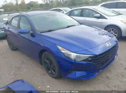 Lot #2997777158 2022 HYUNDAI ELANTRA HYBRID BLUE