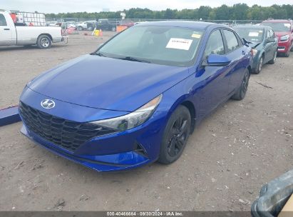 Lot #2997777158 2022 HYUNDAI ELANTRA HYBRID BLUE