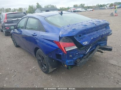 Lot #2997777158 2022 HYUNDAI ELANTRA HYBRID BLUE