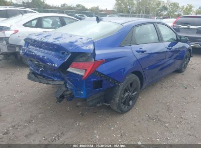 Lot #2997777158 2022 HYUNDAI ELANTRA HYBRID BLUE