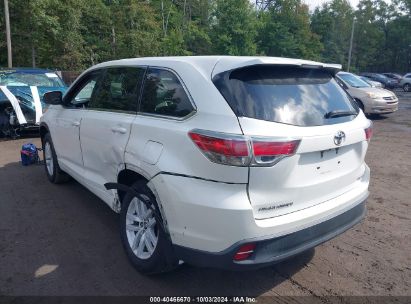 Lot #3035077257 2016 TOYOTA HIGHLANDER LE V6