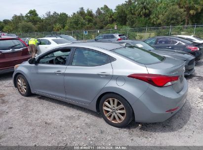 Lot #3035077253 2014 HYUNDAI ELANTRA SE