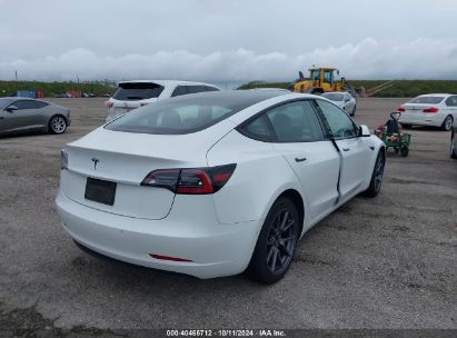 Lot #2995285788 2022 TESLA MODEL 3 REAR-WHEEL DRIVE