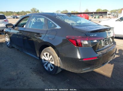 Lot #2990357029 2025 HONDA CIVIC LX