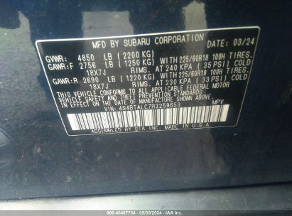 Lot #2996534855 2024 SUBARU OUTBACK ONYX EDITION