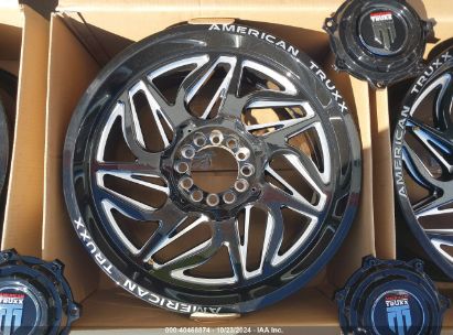 Lot #2992827216 2022 AMERICAN TRUX GOLIATH GLOSS BLACK MILLED 6 LUG 20X9