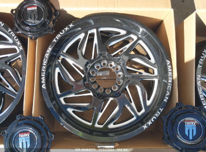 Lot #2992827216 2022 AMERICAN TRUX GOLIATH GLOSS BLACK MILLED 6 LUG 20X9