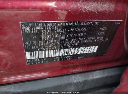 Lot #3056070949 2024 TOYOTA RAV4 HYBRID XLE