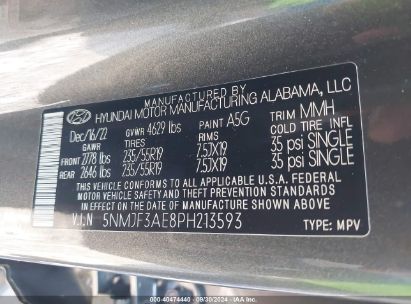 Lot #2996534730 2023 HYUNDAI TUCSON SEL