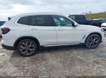 Lot #2995286013 2022 BMW X3 SDRIVE30I