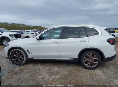 Lot #2995286013 2022 BMW X3 SDRIVE30I