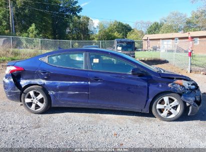 Lot #2997777596 2013 HYUNDAI ELANTRA GLS