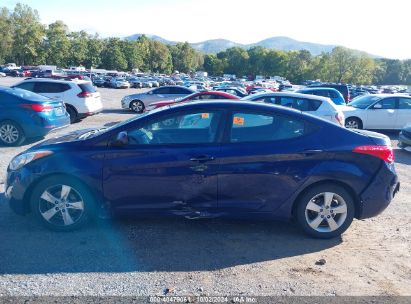 Lot #2997777596 2013 HYUNDAI ELANTRA GLS