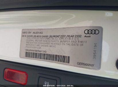 Lot #2992830626 2017 AUDI A4 2.0T SEASON OF AUDI ULTRA PREMIUM