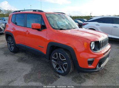 Lot #2992826568 2020 JEEP RENEGADE LATITUDE FWD