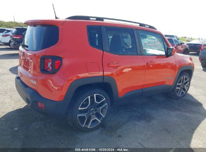 Lot #2992826568 2020 JEEP RENEGADE LATITUDE FWD