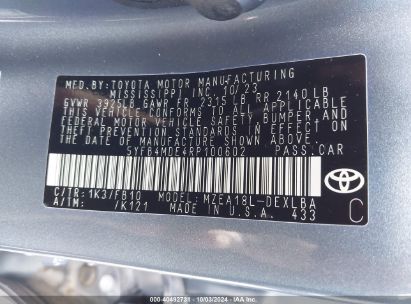 Lot #3035707813 2024 TOYOTA COROLLA LE