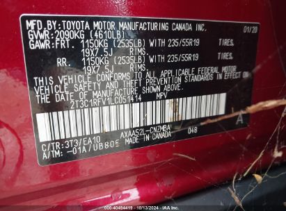 Lot #2995285309 2020 TOYOTA RAV4 XLE PREMIUM