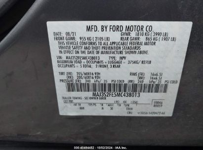 Lot #2995300651 2021 FORD ECOSPORT S