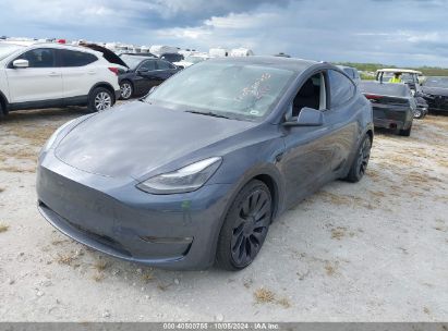 Lot #2992826375 2022 TESLA MODEL Y PERFORMANCE DUAL MOTOR ALL-WHEEL DRIVE