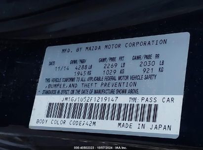 Lot #2992826287 2015 MAZDA MAZDA6