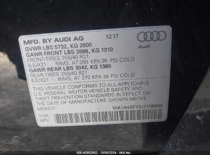 Lot #2995284573 2018 AUDI SQ5 3.0T PREMIUM PLUS