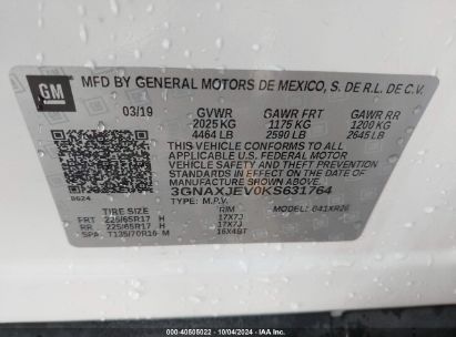 Lot #3035077042 2019 CHEVROLET EQUINOX LT