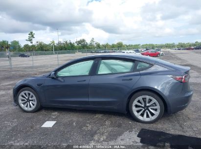 Lot #2995284624 2023 TESLA MODEL 3 REAR-WHEEL DRIVE