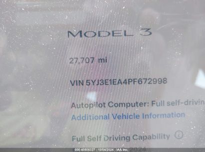 Lot #2995284624 2023 TESLA MODEL 3 REAR-WHEEL DRIVE