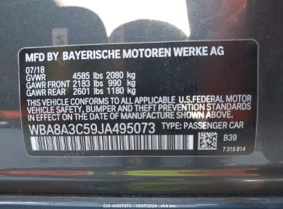 Lot #2996535875 2018 BMW 320I XDRIVE