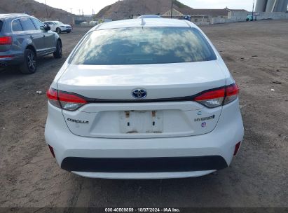 Lot #2995300567 2020 TOYOTA COROLLA HYBRID LE