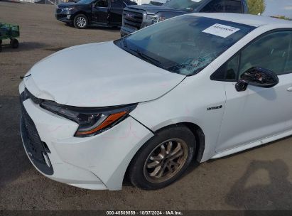 Lot #2995300567 2020 TOYOTA COROLLA HYBRID LE