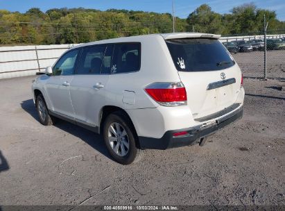 Lot #2992830493 2013 TOYOTA HIGHLANDER BASE V6