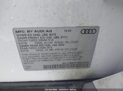 Lot #3053064564 2024 AUDI Q5 PREMIUM 40 TFSI QUATTRO S TRONIC