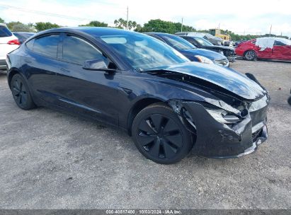 Lot #2996534126 2024 TESLA MODEL 3 REAR-WHEEL DRIVE