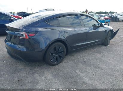 Lot #2996534126 2024 TESLA MODEL 3 REAR-WHEEL DRIVE