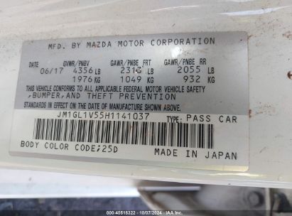 Lot #3047438400 2017 MAZDA MAZDA6 TOURING