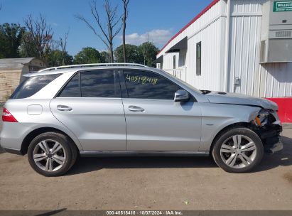 Lot #3037549273 2012 MERCEDES-BENZ ML 350 4MATIC