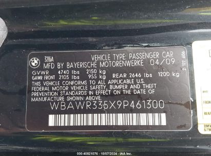 Lot #3037527520 2009 BMW 328I