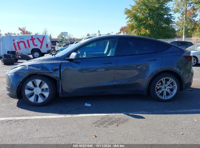 Lot #2992825613 2022 TESLA MODEL Y LONG RANGE DUAL MOTOR ALL-WHEEL DRIVE