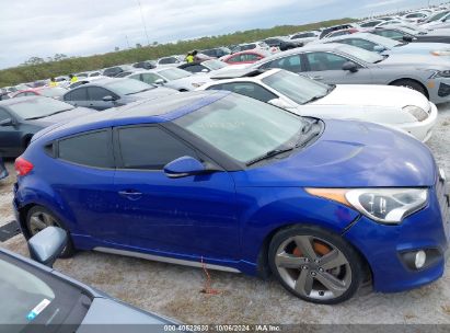 Lot #2995284314 2013 HYUNDAI VELOSTER TURBO W/BLACK