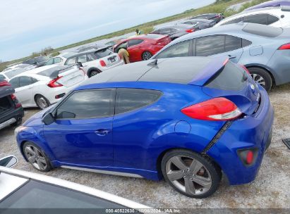 Lot #2995284314 2013 HYUNDAI VELOSTER TURBO W/BLACK